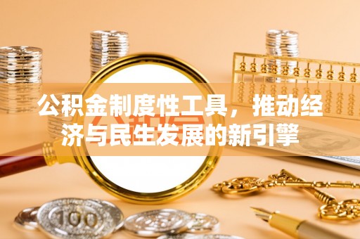 忻城公积金制度性工具，推动经济与民生发展的新引擎