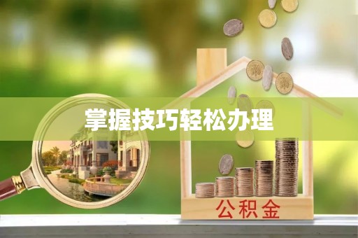 忻城掌握技巧轻松办理