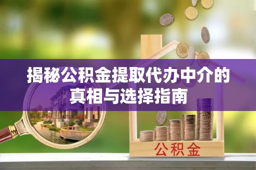 忻城揭秘公积金提取代办中介的真相与选择指南