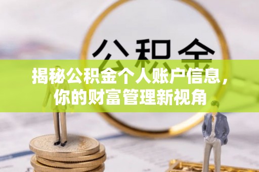 忻城揭秘公积金个人账户信息，你的财富管理新视角