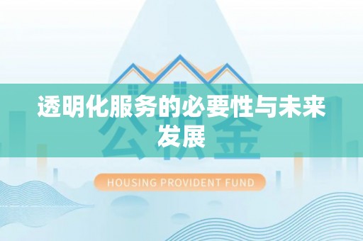 忻城透明化服务的必要性与未来发展