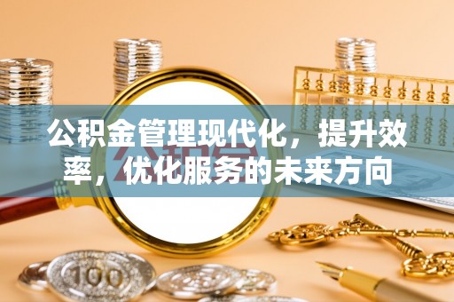 忻城公积金管理现代化，提升效率，优化服务的未来方向