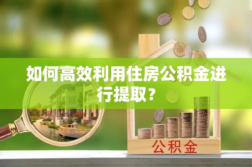 忻城如何高效利用住房公积金进行提取？